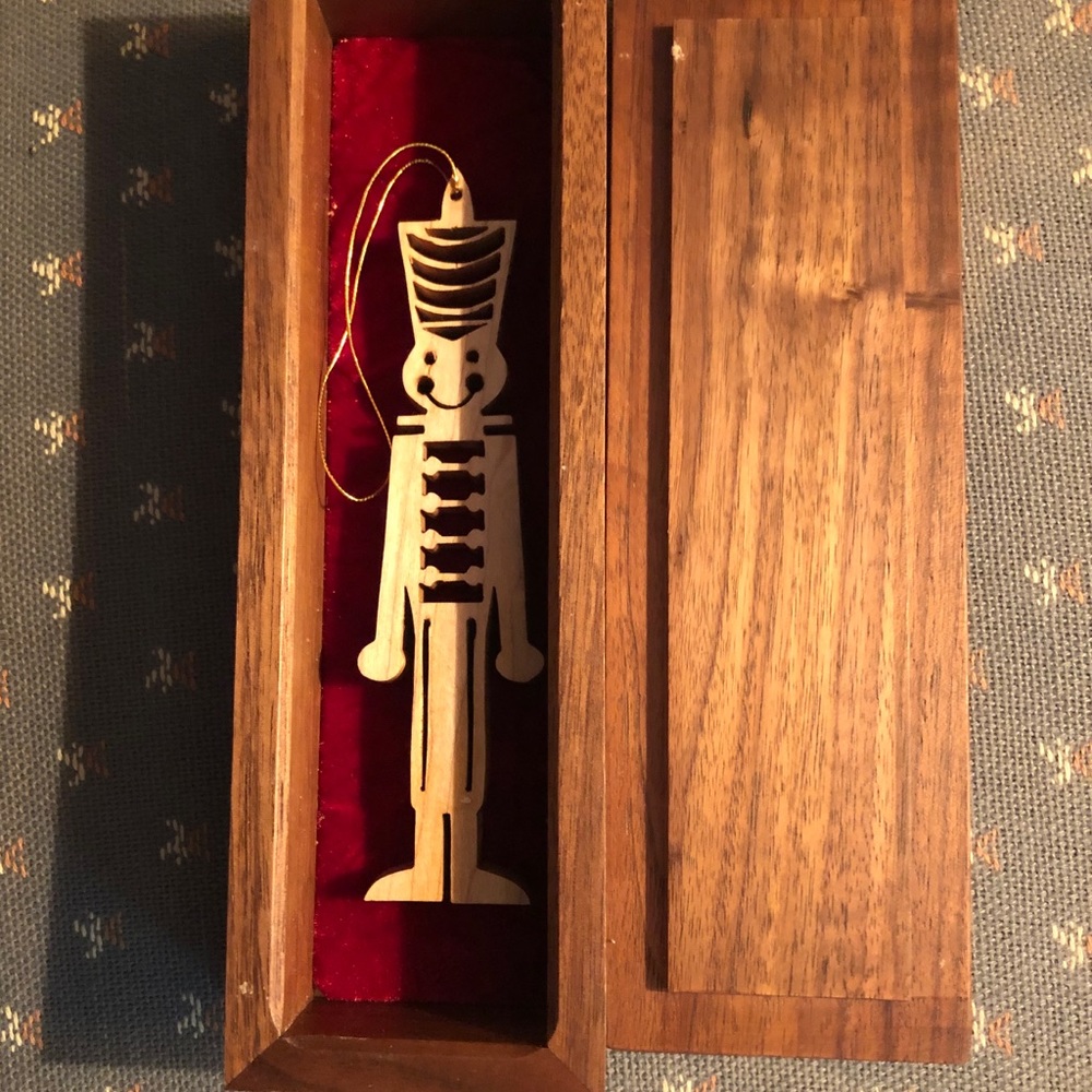 Inlaid Wood Box / Nutcracker Soldier Inside